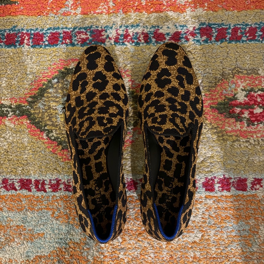 Rothy’s leopard flat loafers